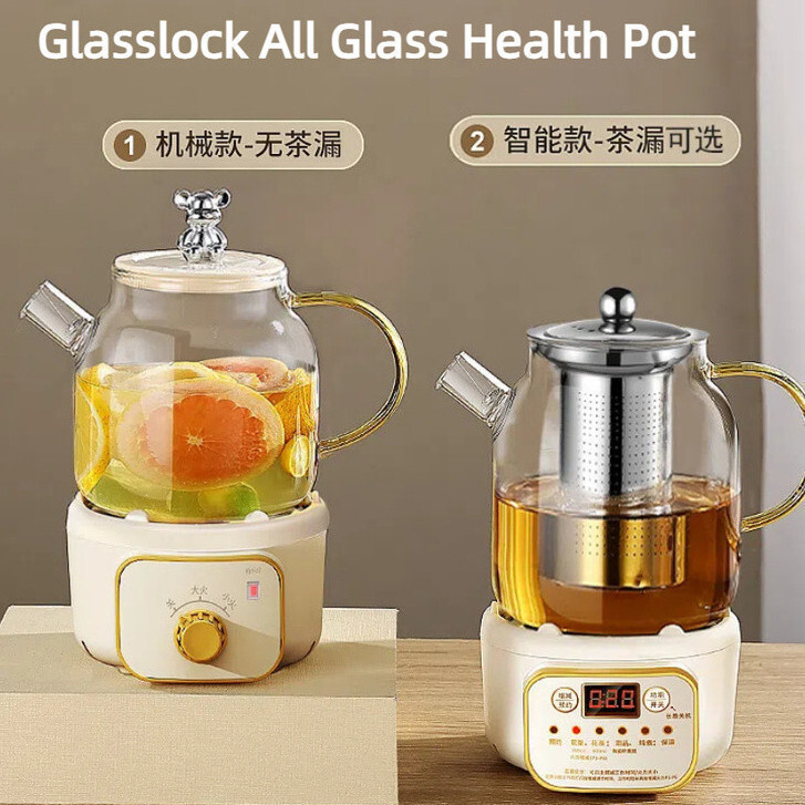 Glasslock Glasslock Gailang ni สุขภาพหม้อ 0.8L อัตโนมัติมัลติฟังก์ชั่กาต้มน้ําไฟฟ้า A1 สํานักงานหม้อ