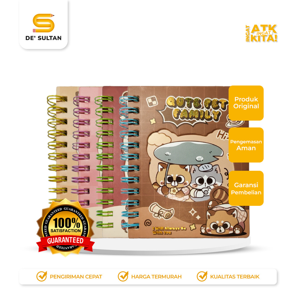 DEPAI DIARY QUTE PET FAMILY 888-40 (1PC)