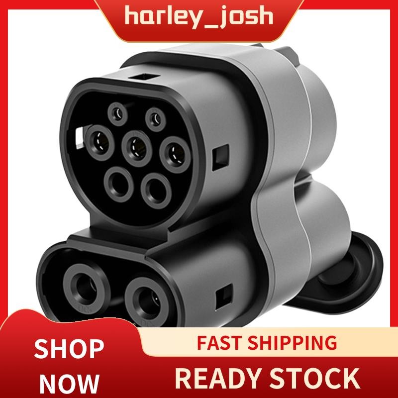 harley_josh CCS1 ถึง CCS2 EV อะแดปเตอร์ขั้วต่อการชาร์จ AC + DC 250A อะแดปเตอร์ชาร์จเร็วเชื่อมต่อ Ada