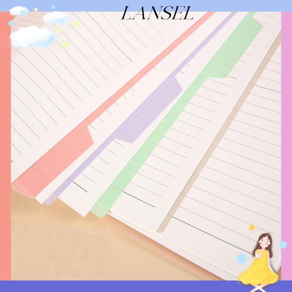 LA Binder Page Dividers สินค้าสํานักงานคละสีสําหรับโฟลเดอร์โน๊ตบุ๊ค 4 Tab