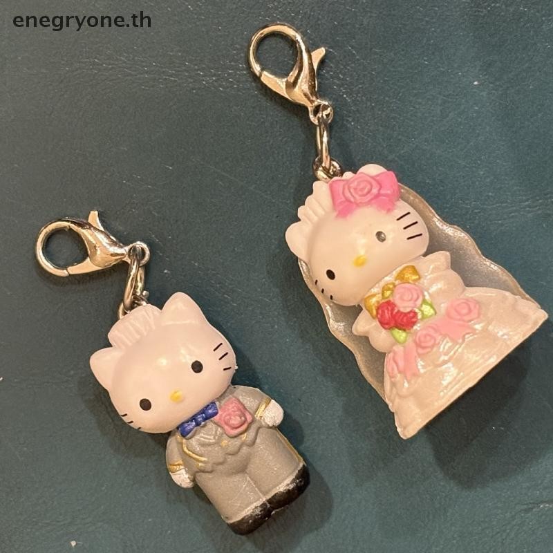 EOTH ชุดแต่งงาน Prince Hello Kitty พวงกุญแจ Charm จี้พวงกุญแจเครื่องประดับสําหรับสาวผู้หญิงของขวัญกระเป๋าตกแต่ง.
