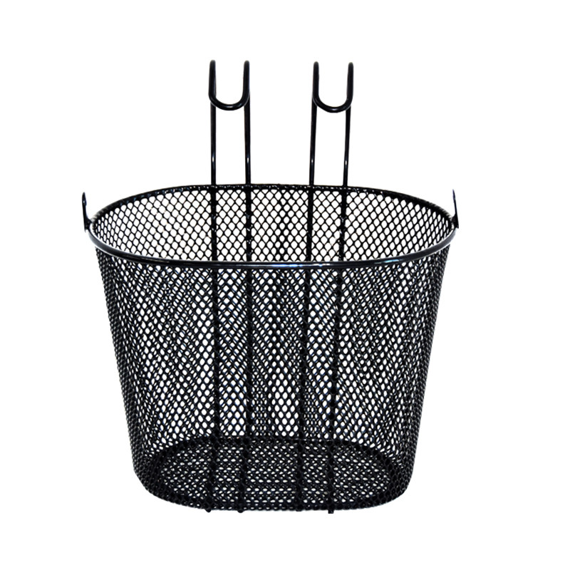 Big Fish (dyu) D Series ตะกร้ารถด้านหน้าโลหะรถยนต์ไฟฟ้า (สีดํา)