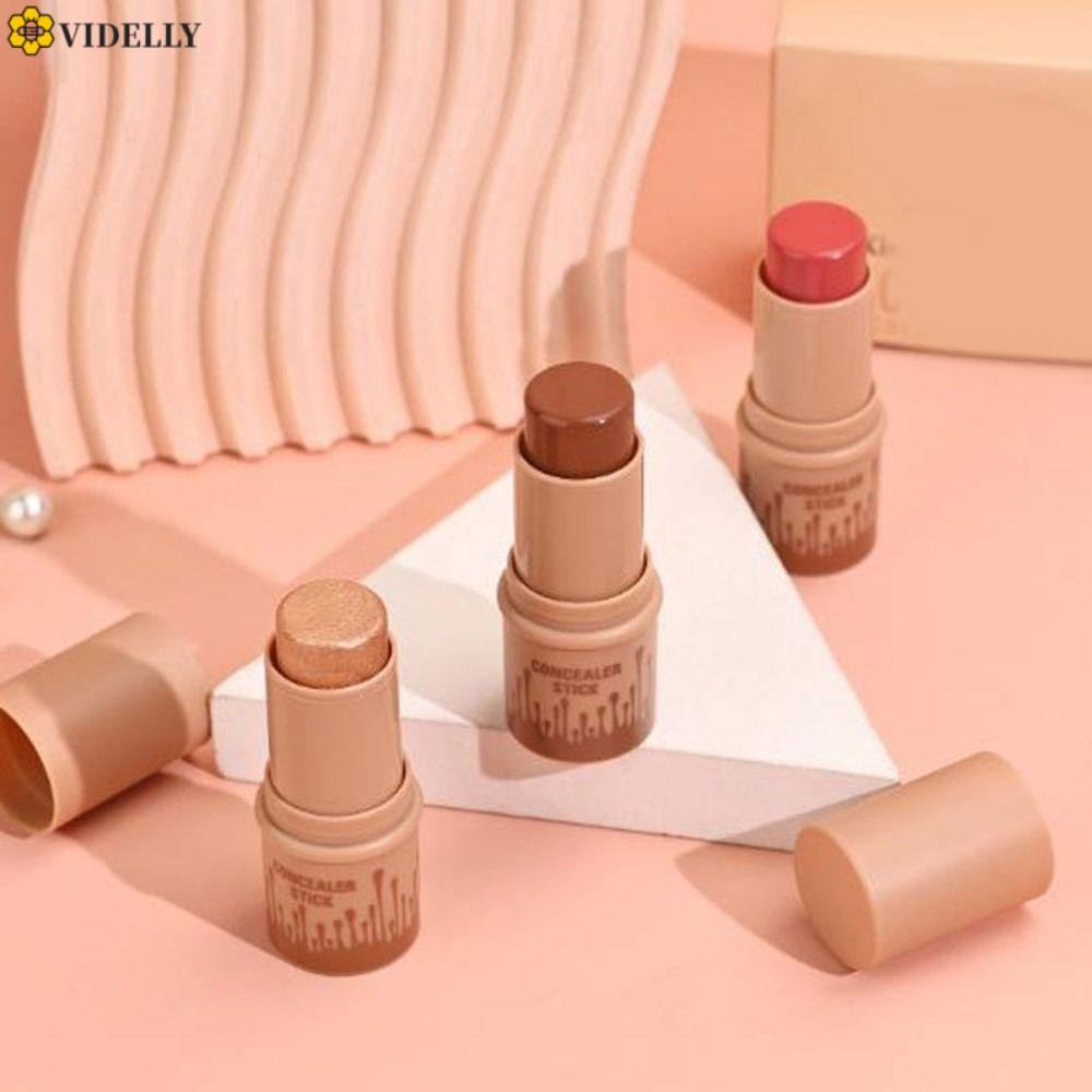 VIDELLY 3 ชิ้น V-face Shaping Contour ปากกา, สามมิติธรรมชาติ Matte Contour Stick ชุด, กันน้ํา Bright