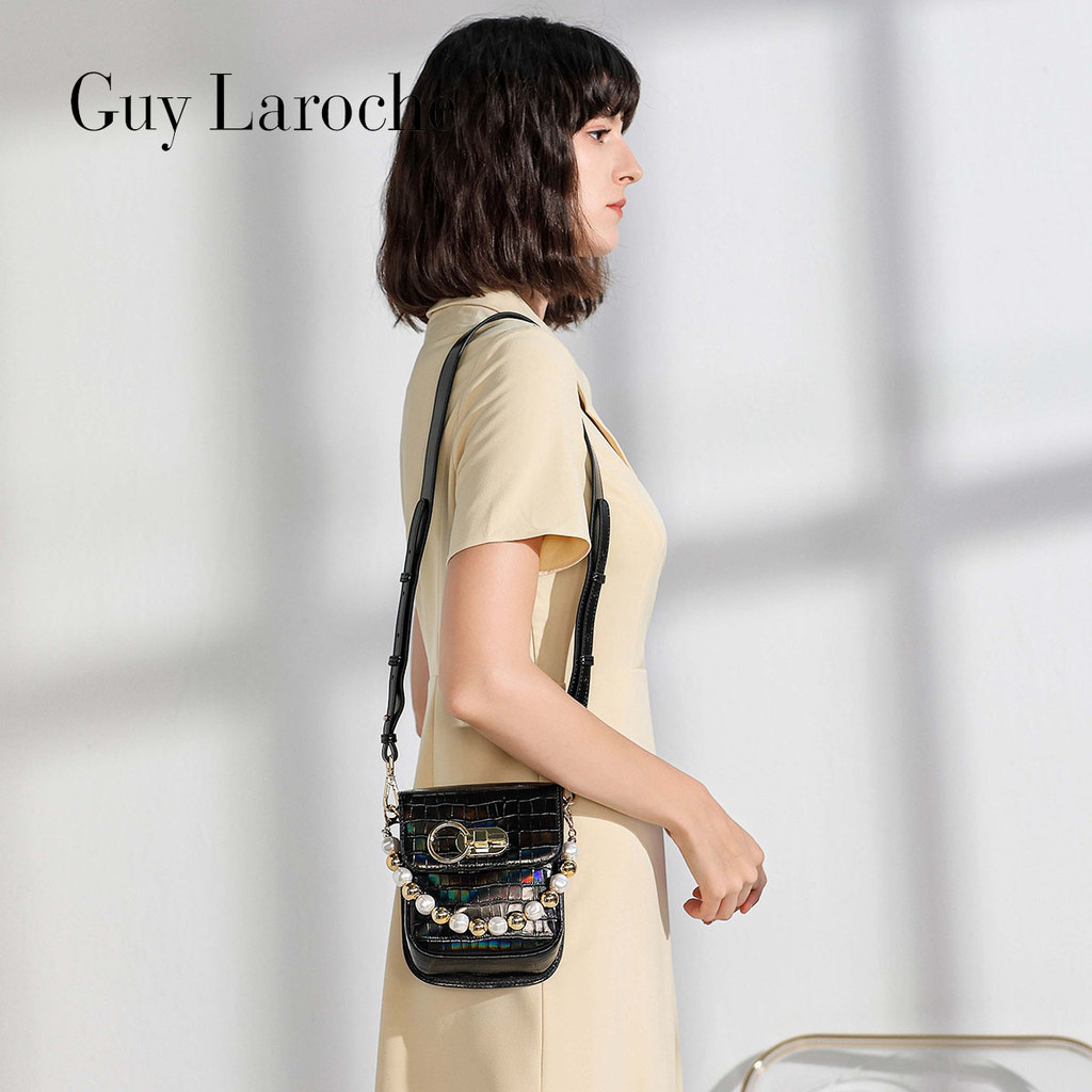 GUY LAROCHE/GUY LAROCHE 2021 กระเป๋าสไตล์ใหม่ผู้หญิงไหล่เดียวแนวทแยงกระเป๋าใบเล็กแฟชั่นAll-Matchกระเ