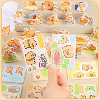 GeeToy ชุดประกอบของเล่น 3D 30 ชิ้น รูปตัวคาปิบาร่าขนาดเล็ก - ของเล่นเด็กเสริมพัฒนาการ ฝึกสมาธิ