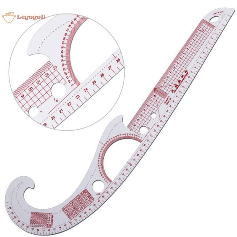 Legogoll Multi-function Plastic French Curve Sewing Ruler Easy Curve Ruler สําหรับ Kniters TH