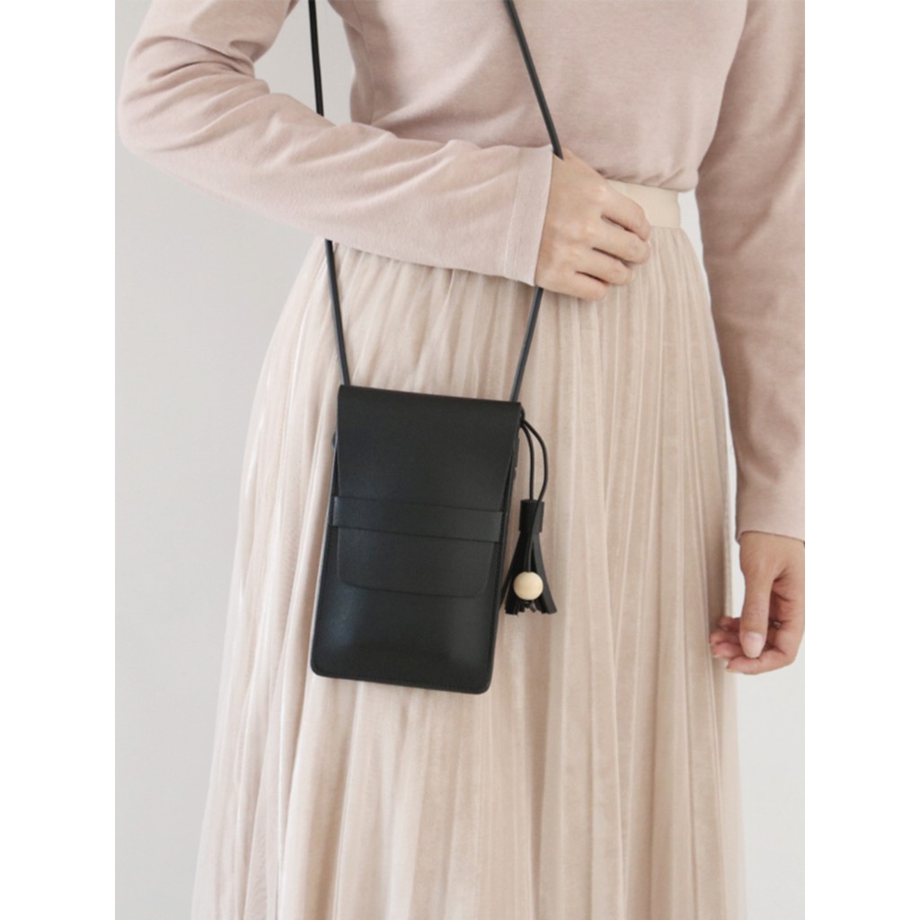 กระเป๋า crossbody mitr bag กระเป๋าใส่โทรศัพท์มือถือสไตล์แนวตั้งน้ำหนักเบาสองชั้นแบบดั้งเดิม