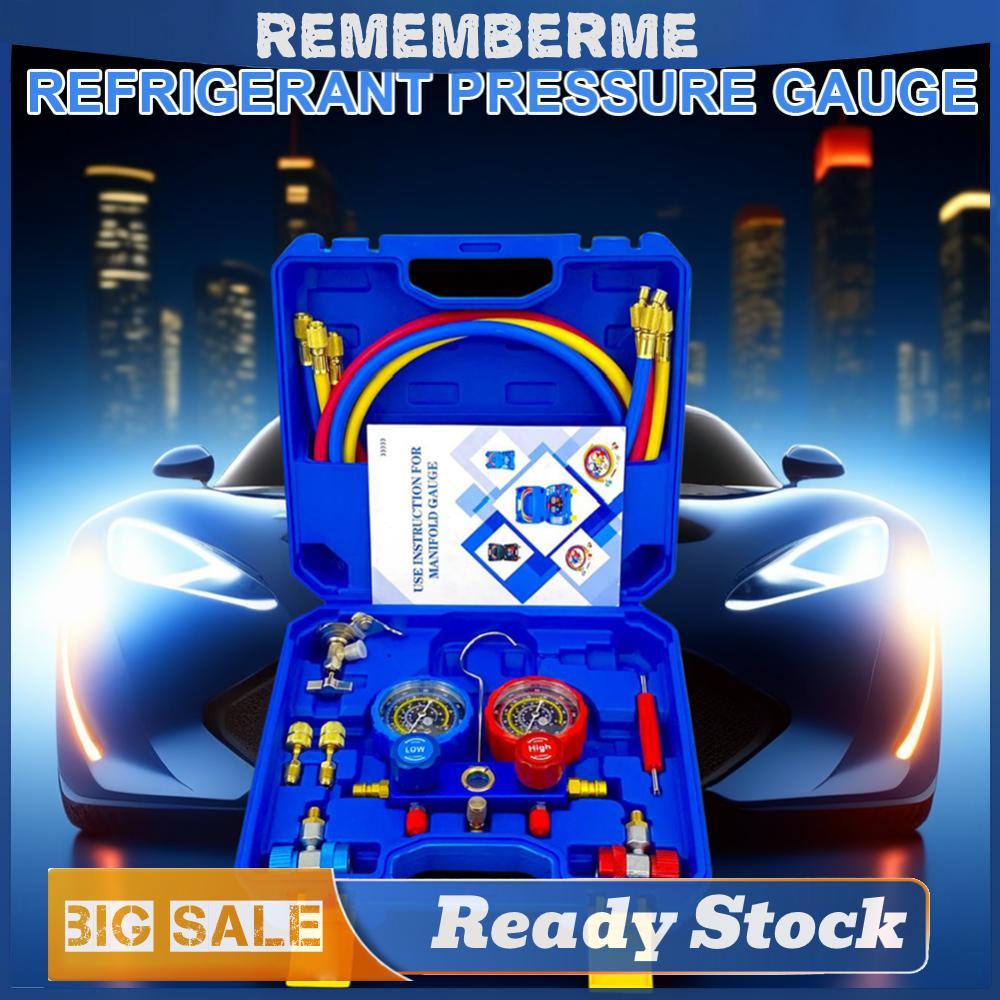 🚚สต็อกพร้อมในกรุงเทพ🚚3 ทางเครื่องปรับอากาศ Manifold Gauge ชุดท่อ 1.2 ม. สําหรับ R134A/R22/R410/R404