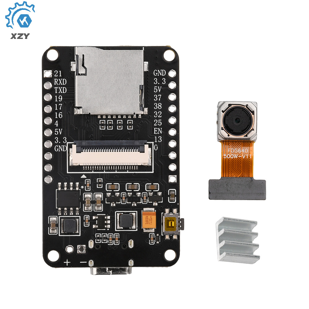 ESP32-CAM บอร์ดพัฒนา WiFi โมดูลบลูทูธ CH340X OV5640 AF-72 มม. กล้อง 500W พิกเซล