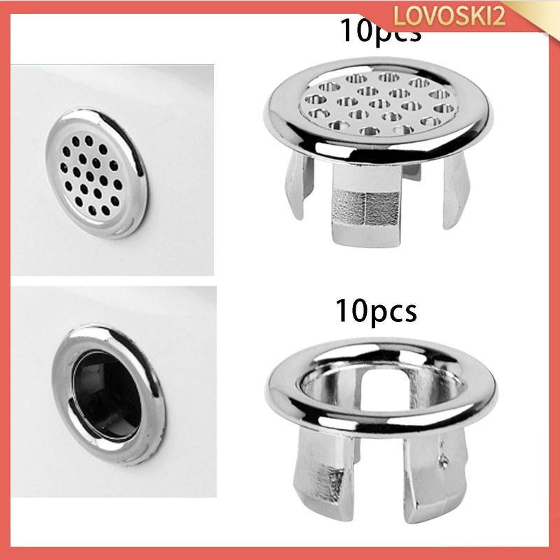 [Lovoski2] 10 ชิ้นอ่างล้างจาน Overflow Stopper Overflow Cover Vanity Sink Overflow Plug สําหรับห้องค