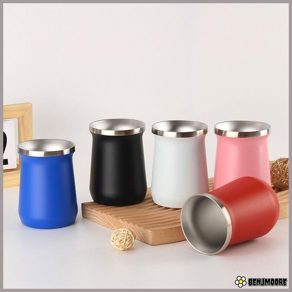 BENJMOORE Yerba Mate Cup, Bombilla Straw Cleaning Brush Yeerba Mate Gourd, Teaware ทําความสะอาดง่าย 