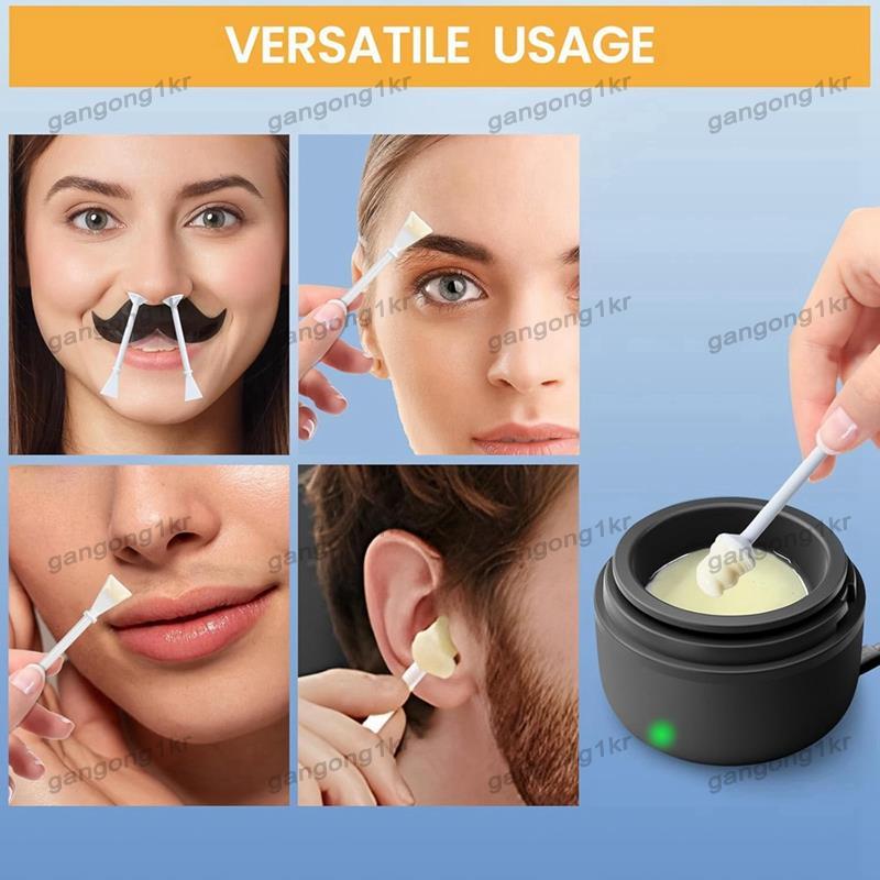 [gangong1kr]แท่งขี้ผึ้งจมูก 100 ชิ้น, เครื่องสมัครแว็กซ์ผมพร้อมไม้พายแบบใช้แล้วทิ้งสําหรับทําความสะอาดรูจมูก, กําจัดขนใบหน้าหู - รูปที่ 5