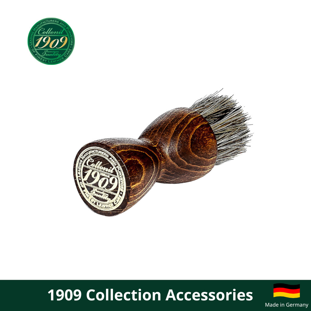 COLLONIL 1909 Application Brush โคโรนิล แปรงขนม้าหัวกลม คอลเลคชั่นพรีเมี่ยม ทำความสะอาด อ่อนโยนสำหรับหนัง