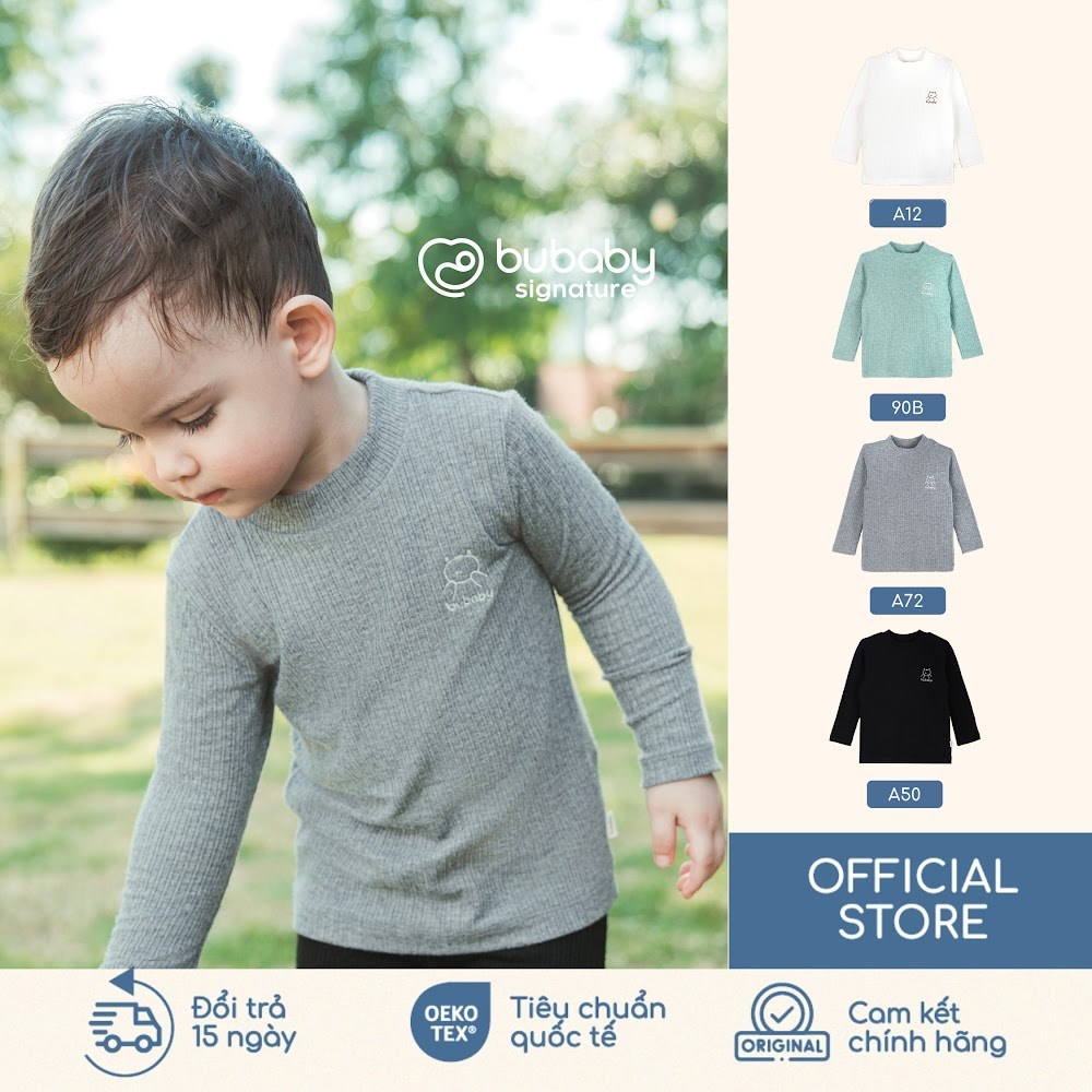 BU Baby (6M-5Y Bubaby Lennie BWL เสื้อเชิ้ตแขนยาวคอเต่าฤดูใบไม้ร่วงแบบนุ่ม310900 | เสื้อของแท้
