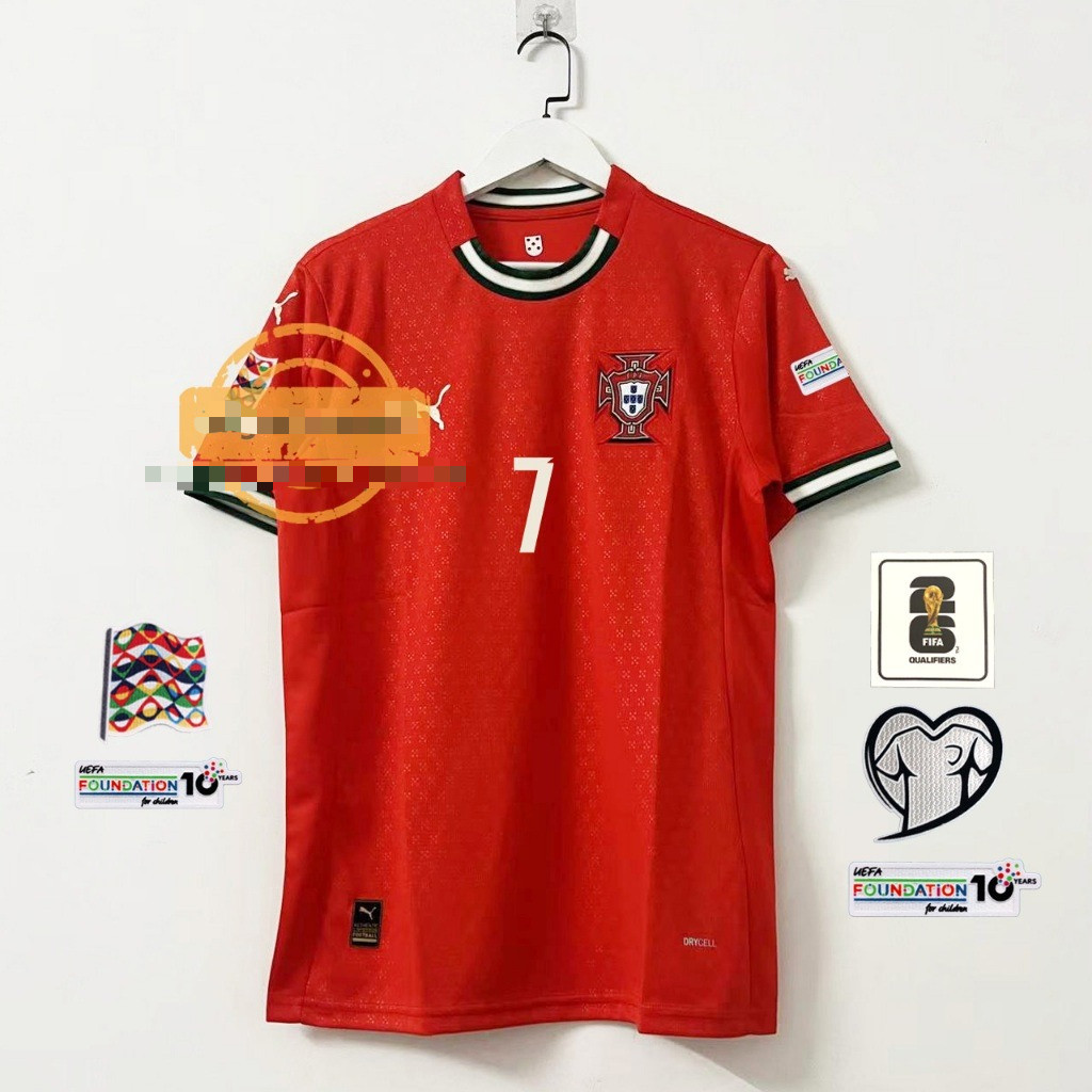 เสื้อทีมบ้านของโปรตุเกสสำหรับ UEFA Nations League ขนาด S-4XL คุณภาพเยี่ยม
