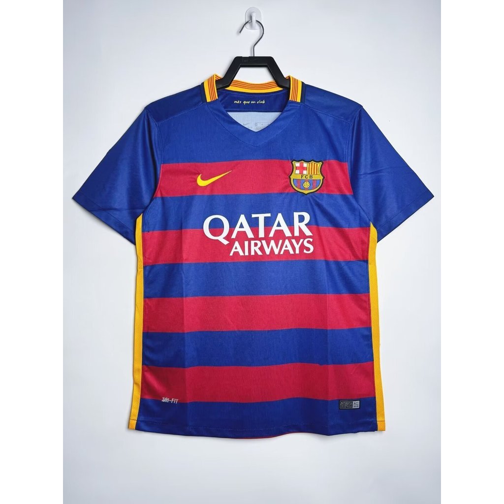 2015-16 Barcelona Home/Sports Top/เสื้อยืดฟุตบอล/Quick-Drying Top
