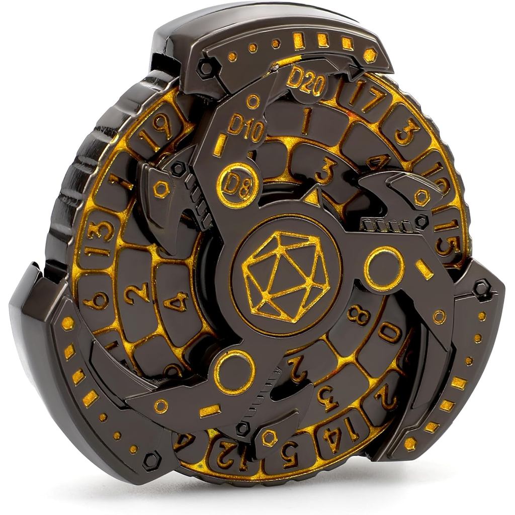 Roulet Dice Spinner, Metal DND Spinner Dice Set สําหรับ Dungeons และ Dragons, D&D, เกมบทบาทเล่น (สีเ