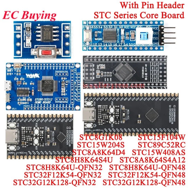 1-2pcs STC8G1K08 STC15F104W STC15W204S STC8A8K64D4 STC15W408AS STC8H8K64S4U89C52RC1288K12K64SSTC64SS