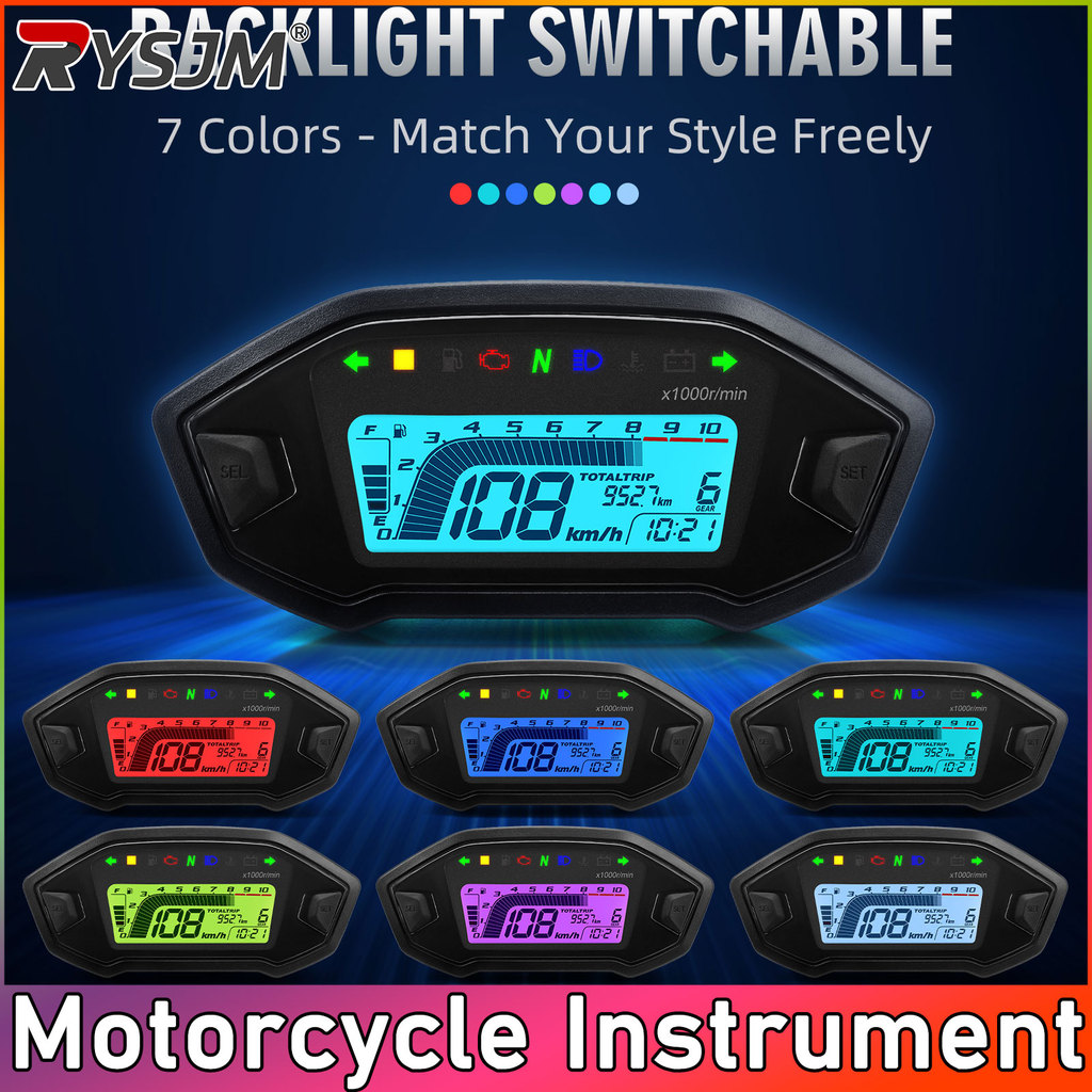 ใหม่ดิจิตอล 10000RPM LCD Speedometer Tachometer อุณหภูมิน้ํานาฬิกาปลุกสําหรับ Honda Grom 125 MSX125
