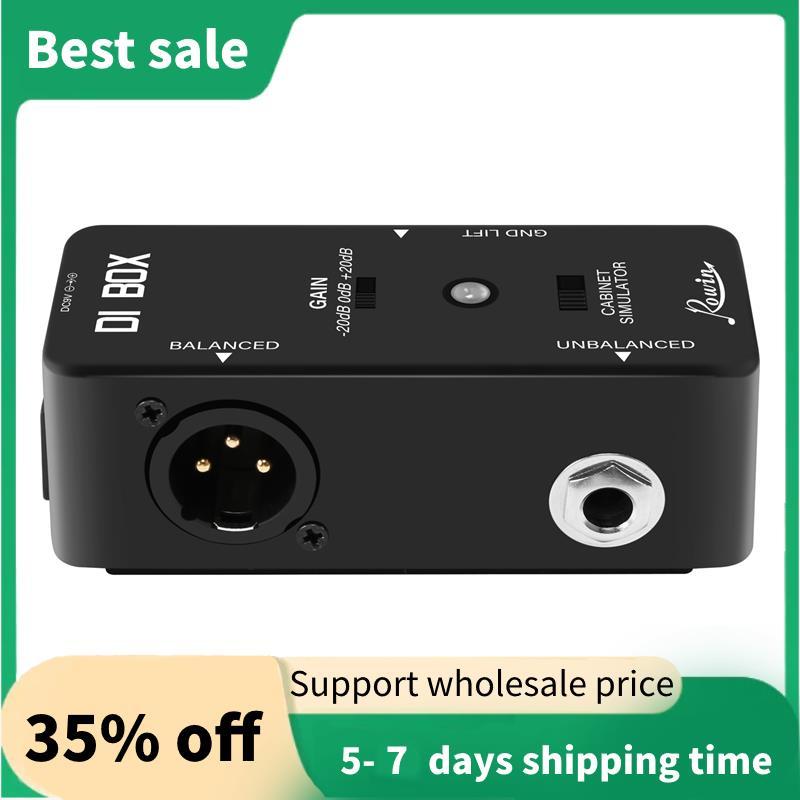 DI BOX LEF-331 Micro-DI พร้อม Cab Sim และ Gain Guitar Effect Pedal True Bypass