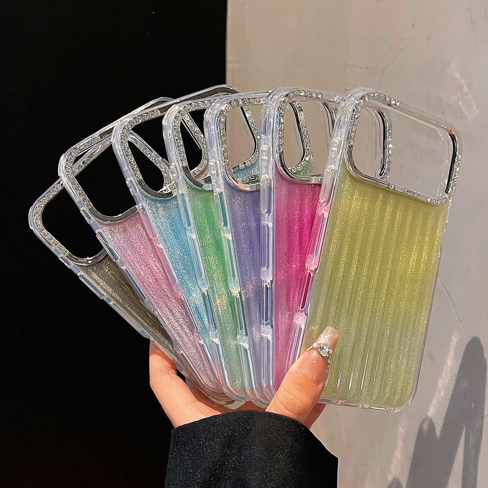 Water Mist รูปแบบอะคริลิคเคสโทรศัพท์สําหรับ iPhone 17 Pro Max 17 Air 16 Plus 15 14 13 กันกระแทกป้องกันปลอก