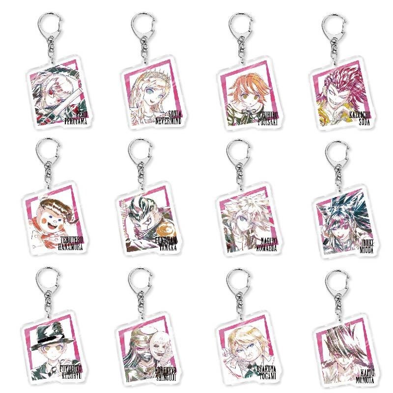 ใหม่ Danganronpa: Trigger Happy Havoc พวงกุญแจคอสเพลย์ Nagito Komaeda Hinata Hajime จี้ Key Chain สํ