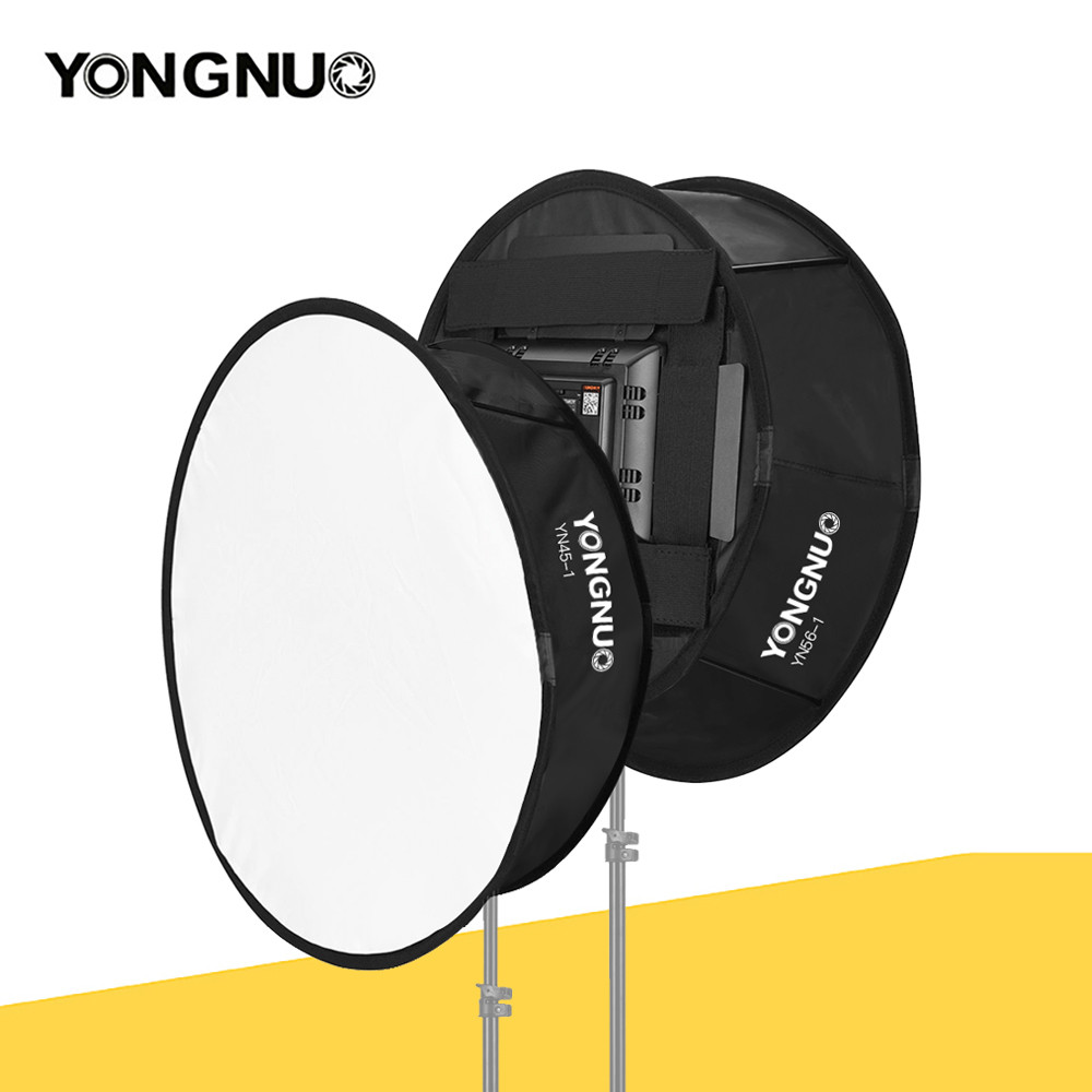 YONGNUO Round Softbox Diffuser แบบพกพาพับได้ LED Video Light Panel Soft Filter สําหรับ YONGNUO YN600