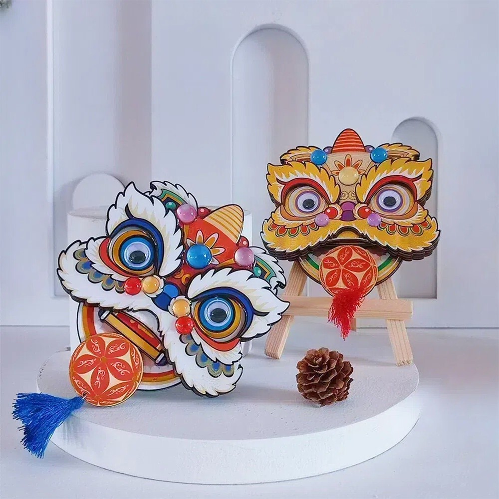 Cultural Creative Movable Lion Wakening Refrigerator Stickers Style Cultural Creative Tourist Souven