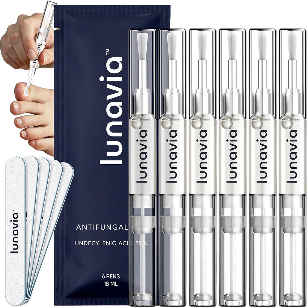 ปากกาต้านเชื้อราลูน่าเวีย – แก้นักกีฬามากที่สุดเท้า, Jock Itch, และกลาก - กรด Unidecylenic 25% พร้อม