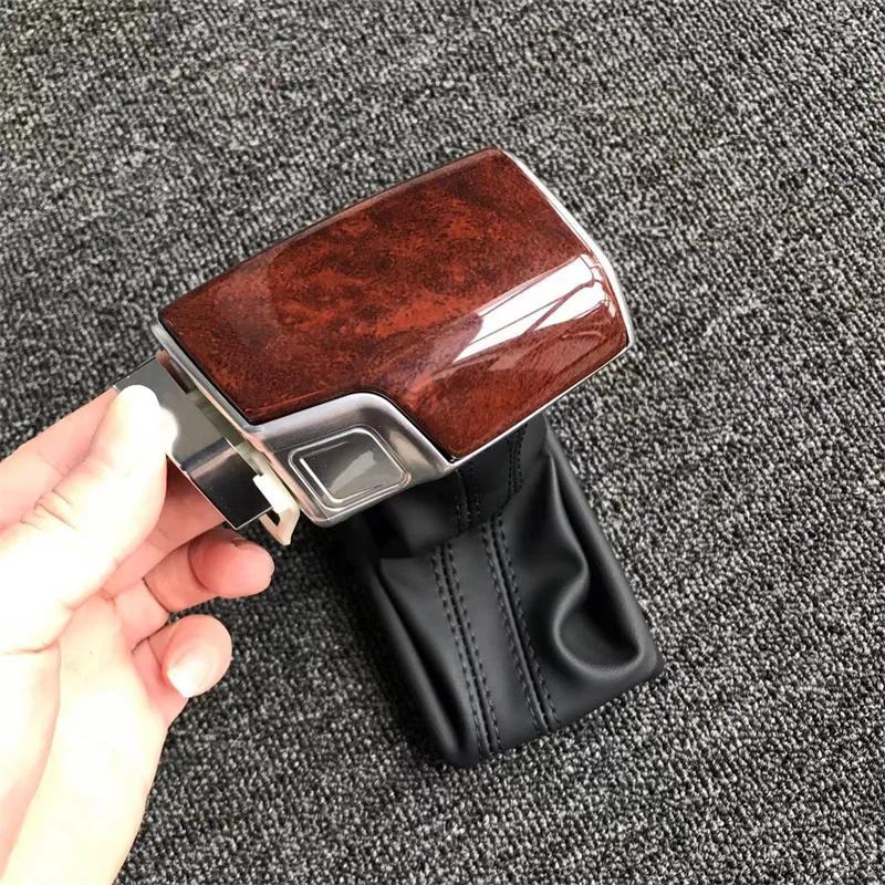 รถหนัง Chrome GEAR SHIFT Knob SHIFT Knob สําหรับ AUDI A6 A7 A3 A4 A5 Q5 2009 2010 2011 2012 4G1 713 