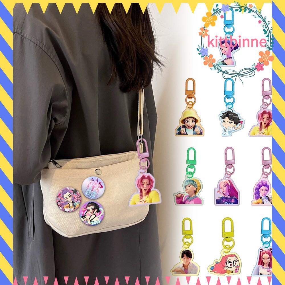 KITTBINNE823 KPop Demon Hunters Key Chain, Huntrix Saja Boys ขาย My Soul พวงกุญแจ, อะนิเมะ Mo Dao Zu Shi Rumi Zoey Jinu Derpy จี้เครื่องประดับอุปกรณ์เสริม