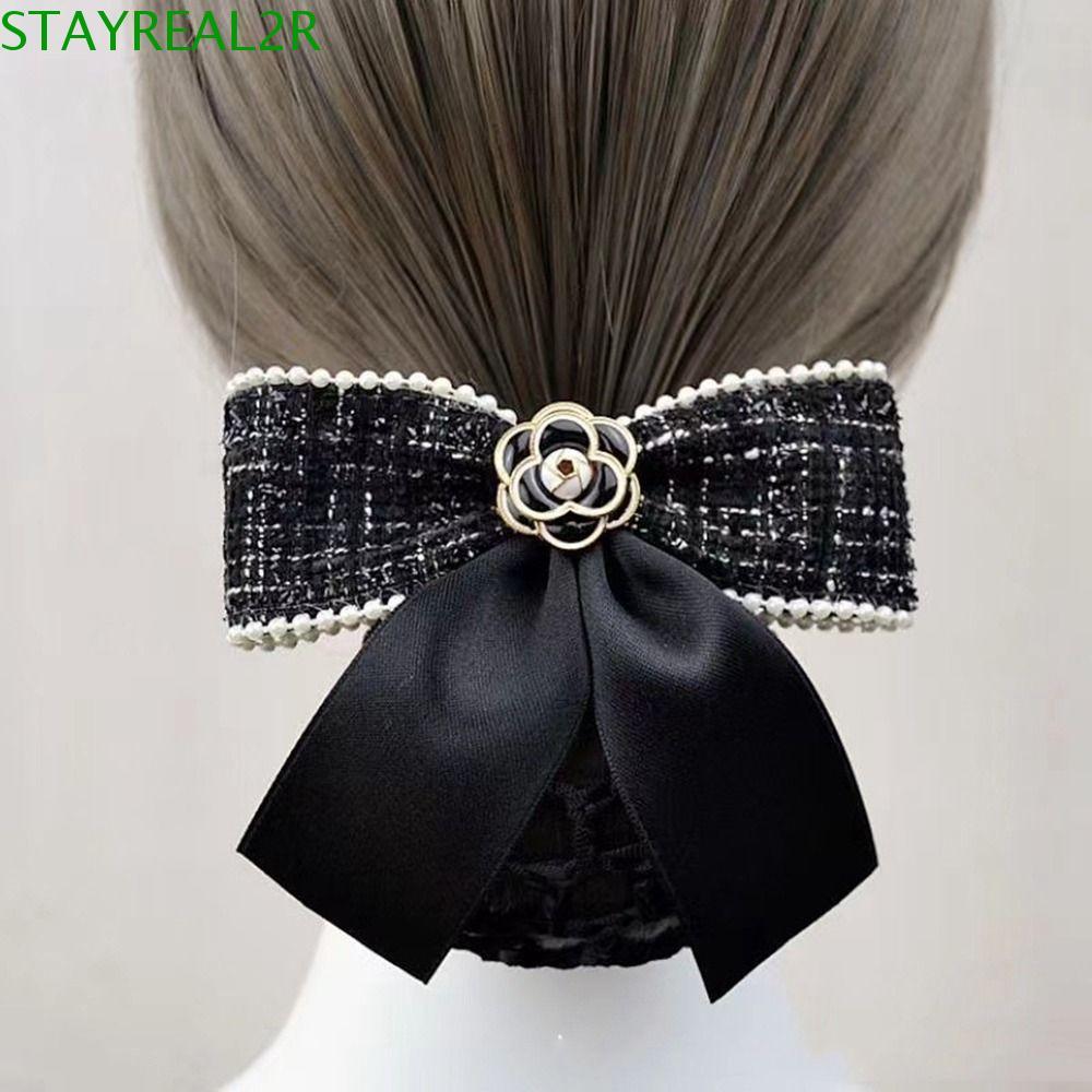STAYREAL2R Professional Headdress Camellia กิ๊บติดผมหวาน Headwear พยาบาลดอกไม้ Bowknot หางม้าคลิปเกา