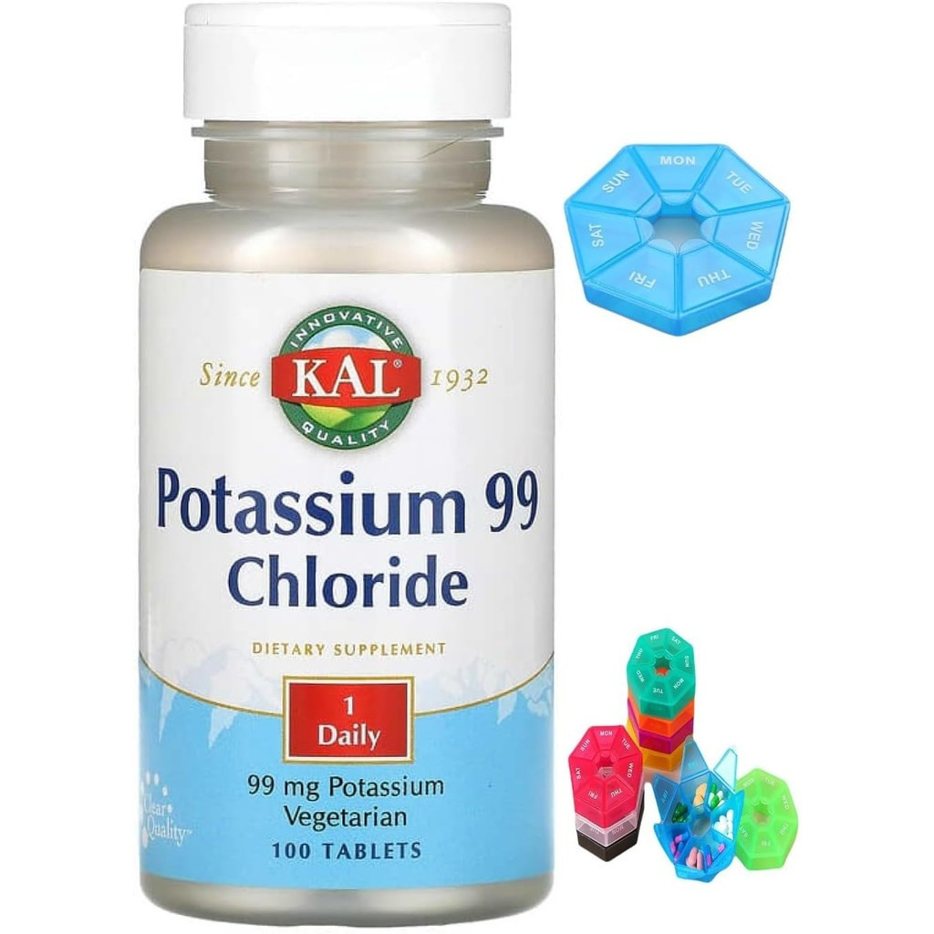 Made for KAL, Potassium 99 Chloride, Support Healthy Skeletal and Cardiac Muscle Function, 99 mg, 10