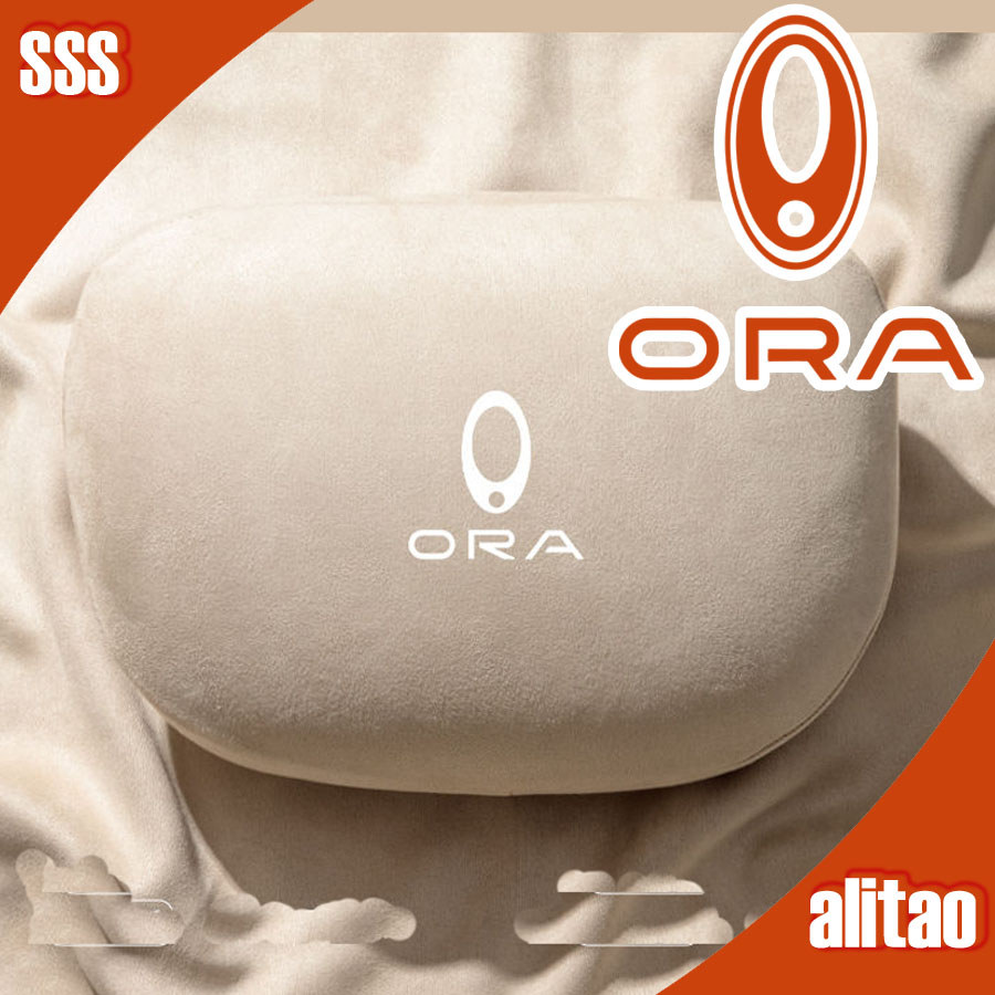 [READY]ORA GOOD CAT Car Suede Headrest Lumbar Support ORA 07 Body Kit Decoration Auto Parts LIGHTNIN