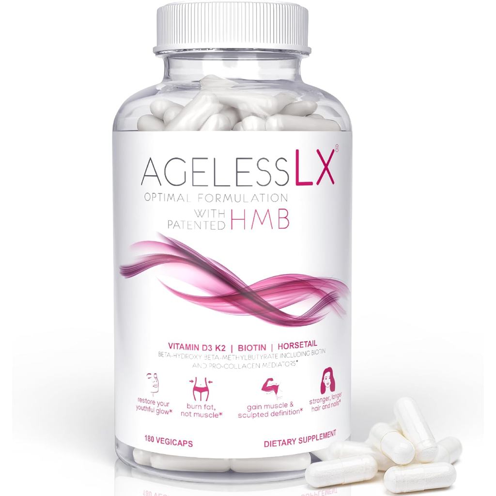 อาหารเสริม HMB สําหรับผู้หญิง - แคปซูลเพิ่มคอลลาเจน - ต่อต้านริ้วรอยสําหรับ 40 + - Lean Muscle Build