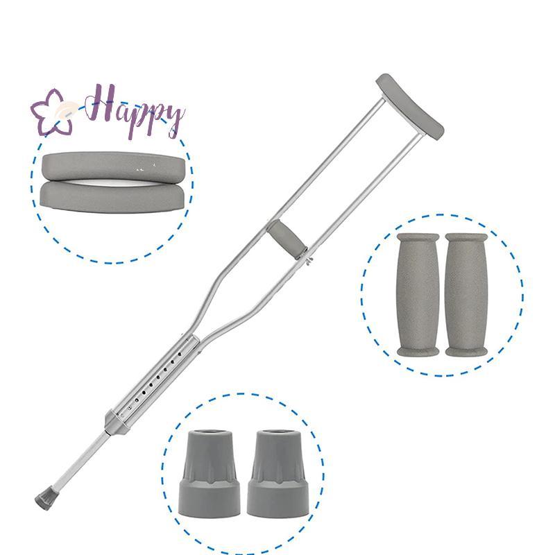 <Happybay> 6 ชิ้น/เซ็ต Axillary Crutch อุปกรณ์เสริม Kit Pads เปลี่ยนยางกันลื่นเบาะใต้วงแขน Hand Pad 