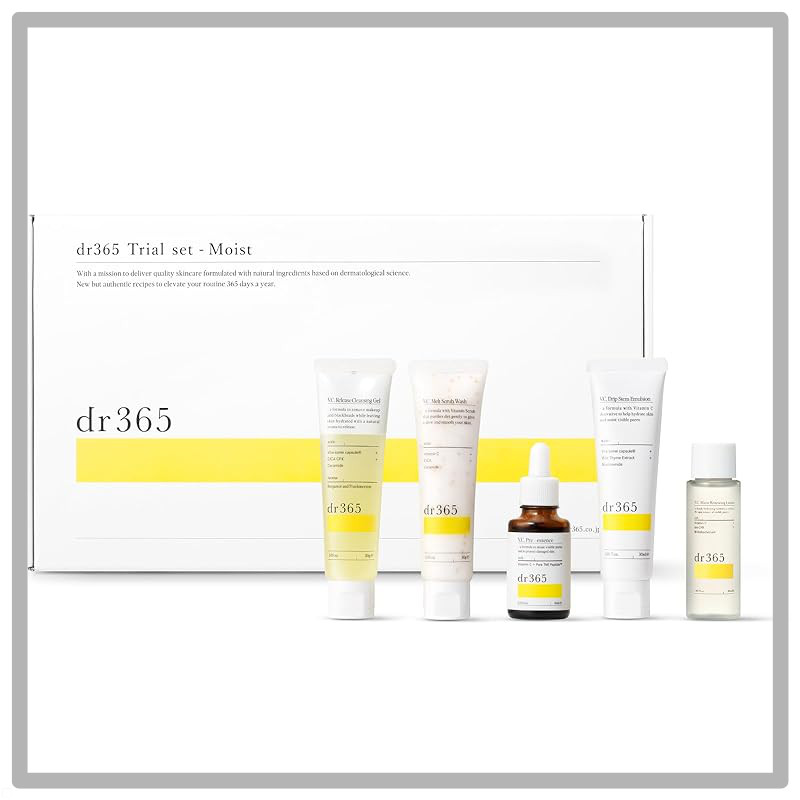 dr365 Trial Set Moist Vitamin C Skincare Set Moisturizing Pore Exfoliation Anti-Aging Sensitive Skin