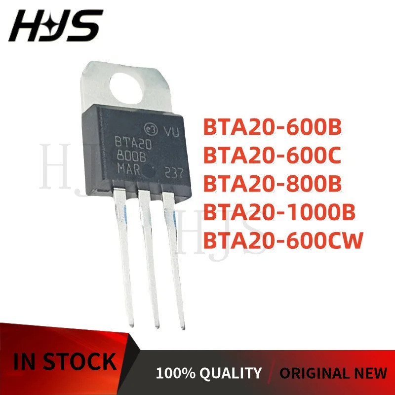 5PCS BTA20-600B BTA20-600C BTA20-800B BTA20-1000B BTA20-600CW TO-220 BTA20 Bidirectional thyrtor