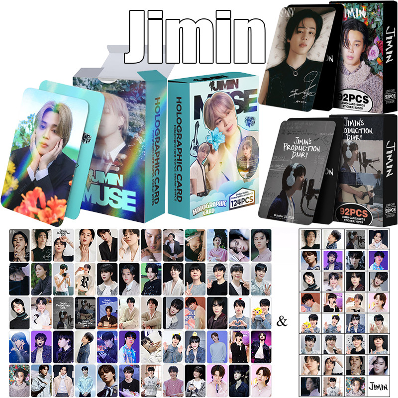 Photocard JIMIN Lomo Card 60 การ์ด + 64 สติกเกอร์การ์ดอัลบั้ม JIMIN SOLO PRODUCTION DIARY ของขวัญสํา