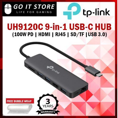 TP-Link UH9120C USB-C 9-in-1 Multiport Hub (4K60Hz HDMI, 100W PD, Gigabit LAN, รับประกัน 3 ปี)