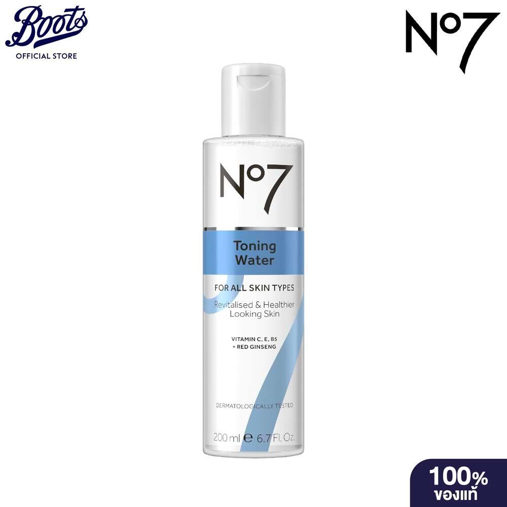 No7 Toning Water For All Skin Types 200 ML. นัมเบอร์เซเว่น โทนนิ่ง วอเทอร์ ฟอร์ ออล สกิน ไทปส์ 200 มล.
