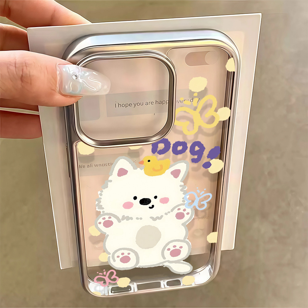 จัดส่งที่ไทย เคสมือถือ ไฮโซ น่ารัก เคสใสครอบสีเงิน For IPhone 17 16 15 14 13 11 6 7 8 plus Pro Proma
