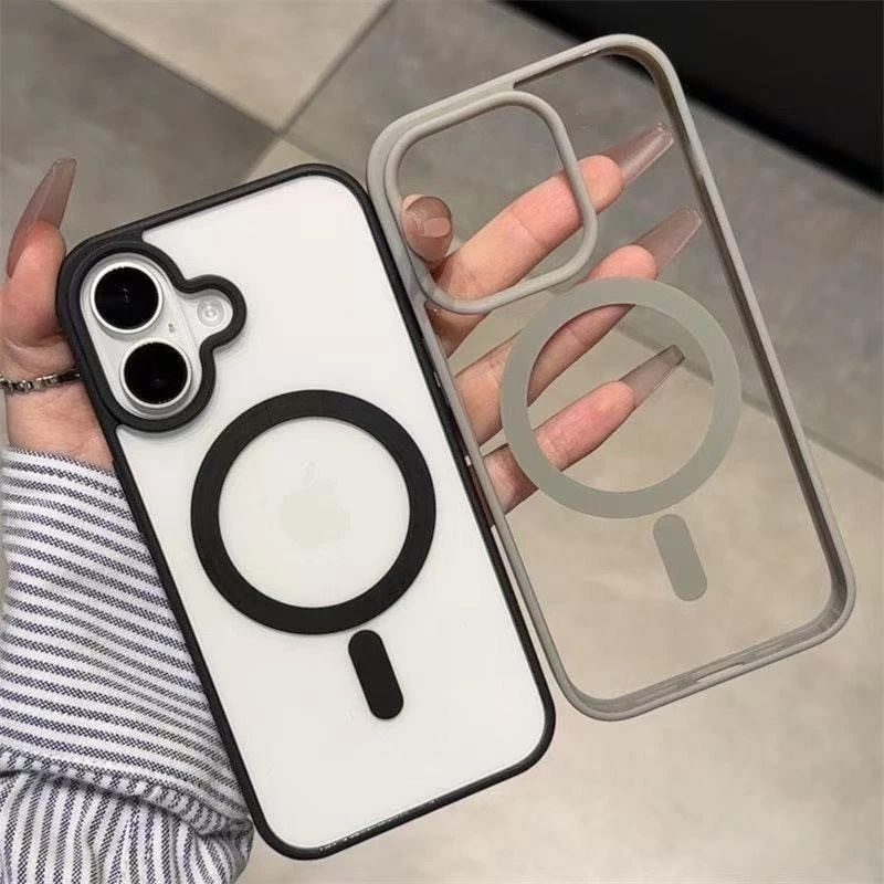 แม่เหล็ก เคสใสกันกระแทก For IPhone 17 Air 11 12 13 14 15 16 17 PRO MAX 17 16 15 Pro 16 15 14 PLUS 8 7 Plus XR XSMAX#078 thumbnail 3