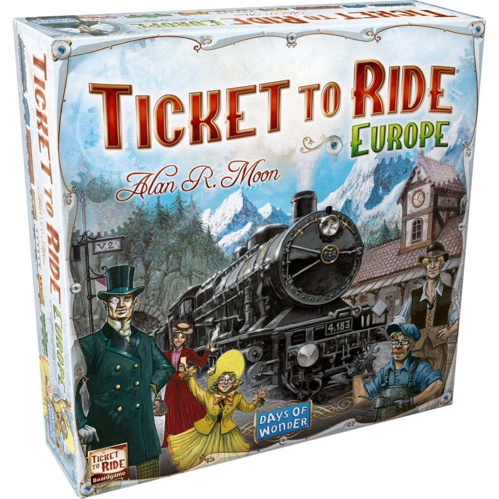 Asmodee Ticket to Ride Europe Board Game - Embark on The Train Adventure ข้ามทวีป! เกมกลยุทธ์สําหรับ