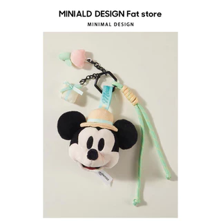 Disney อย่างเป็นทางการ Donald Duck Mickey Mouse Goofy ตุ๊กตาพวงกุญแจกระเป๋าเป้สะพายหลัง Charm นุ่มน่ารักของขวัญสําหรับสาวของขวัญวันเกิด