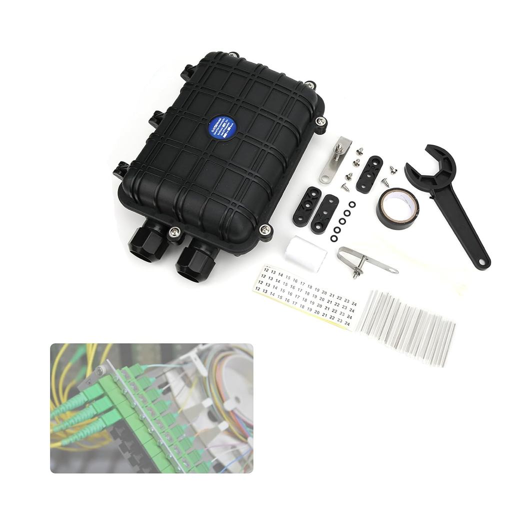 กล่องประกบไฟเบอร์ 24 Core, 1 ~ 4 ชั้นแนวนอนอัลลอยด์ IP68 กล่องประกบไฟเบอร์ Optic Splice Enclosure 1 