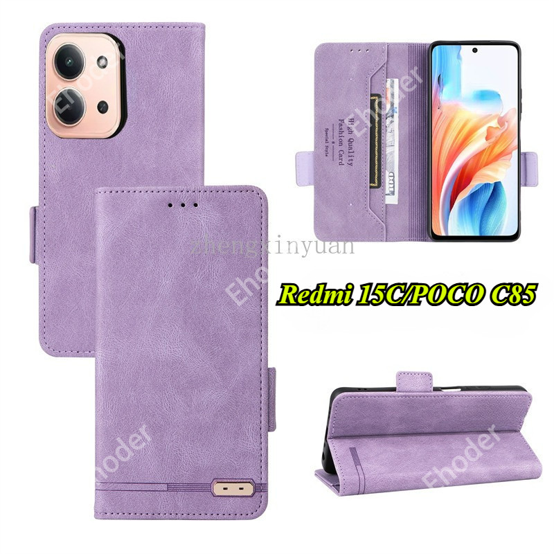 ปลอกสําหรับ XIAOMI POCO C85 4G 5G 2025 เคสโทรศัพท์หนังสําหรับ Redmi15C POCOC85 15C Slot กระเป๋าสตางค