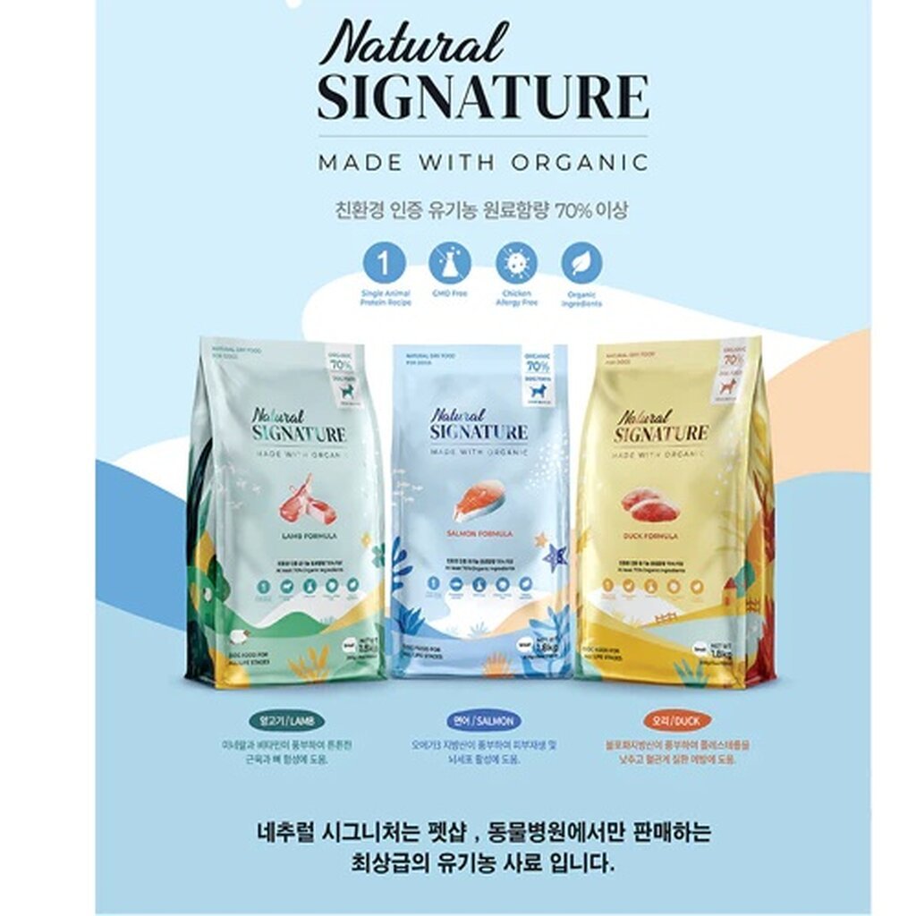 [มีถุงย่อย 400gx14] ถุงอาหารเม็ดสุนัข Natural Signature ขนาด 5.6 kg