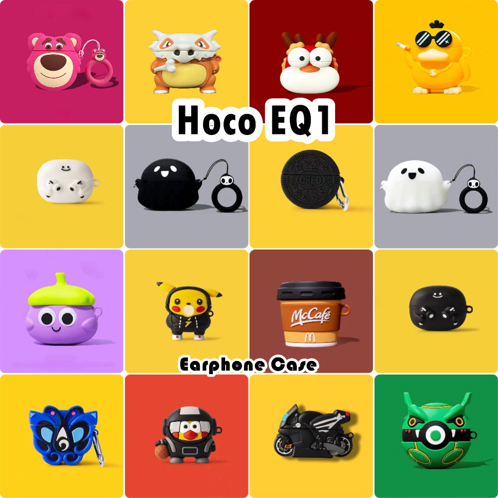 imamuraFor Hoco EQ1 Case Casing Soft Silicone Headphone Case Funny Cartoon Style NO.2