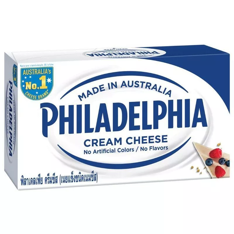 ฟิลาเดลเฟียครีมชีส 250กรัม Philadelphia Cream Cheese 250g. [หมายเลขบาร์โค้ด 9300650451919 ]